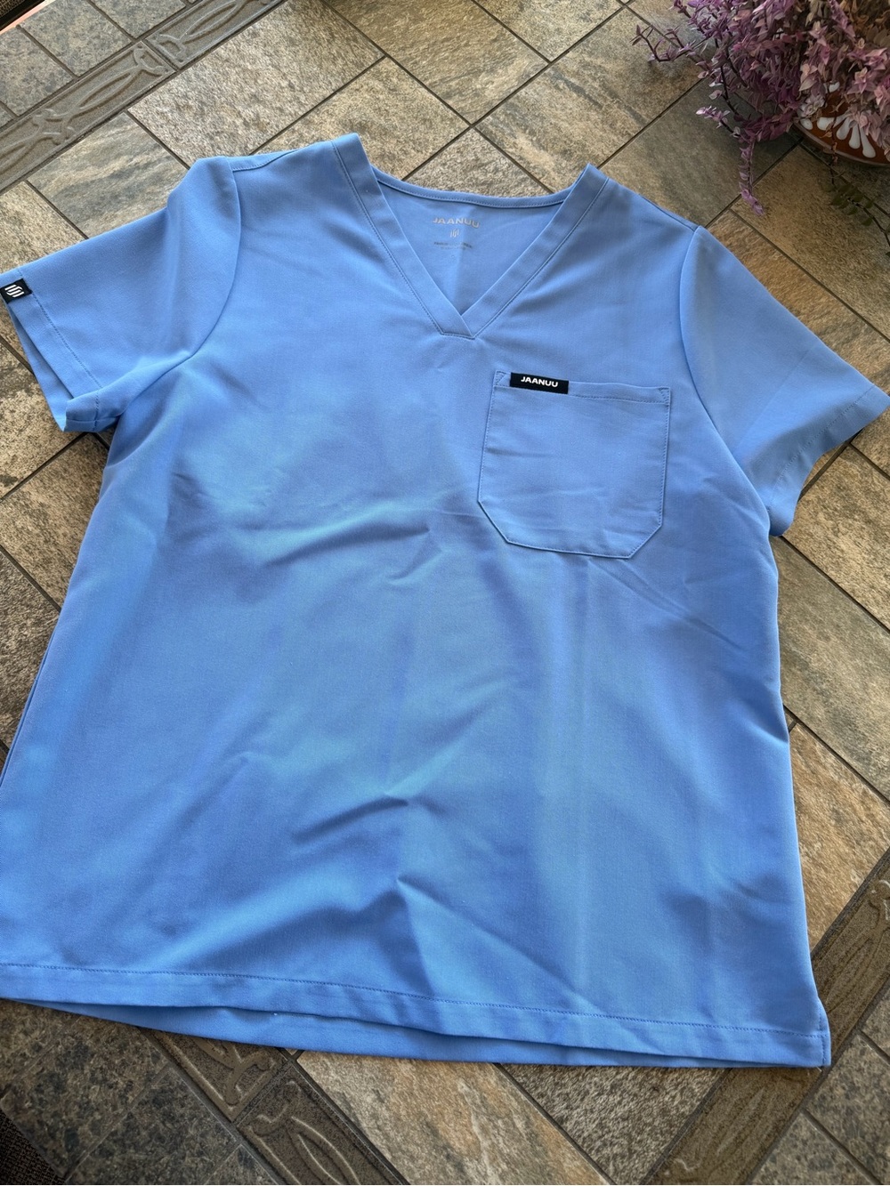 Jaanuu Slim Knit Scrub Top and Joggers Set - Picture 8 of 16